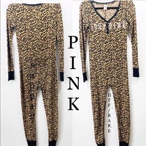 🆕PINK VS 🐾LEOPARD LOVE PINK THERMAL ONESIE